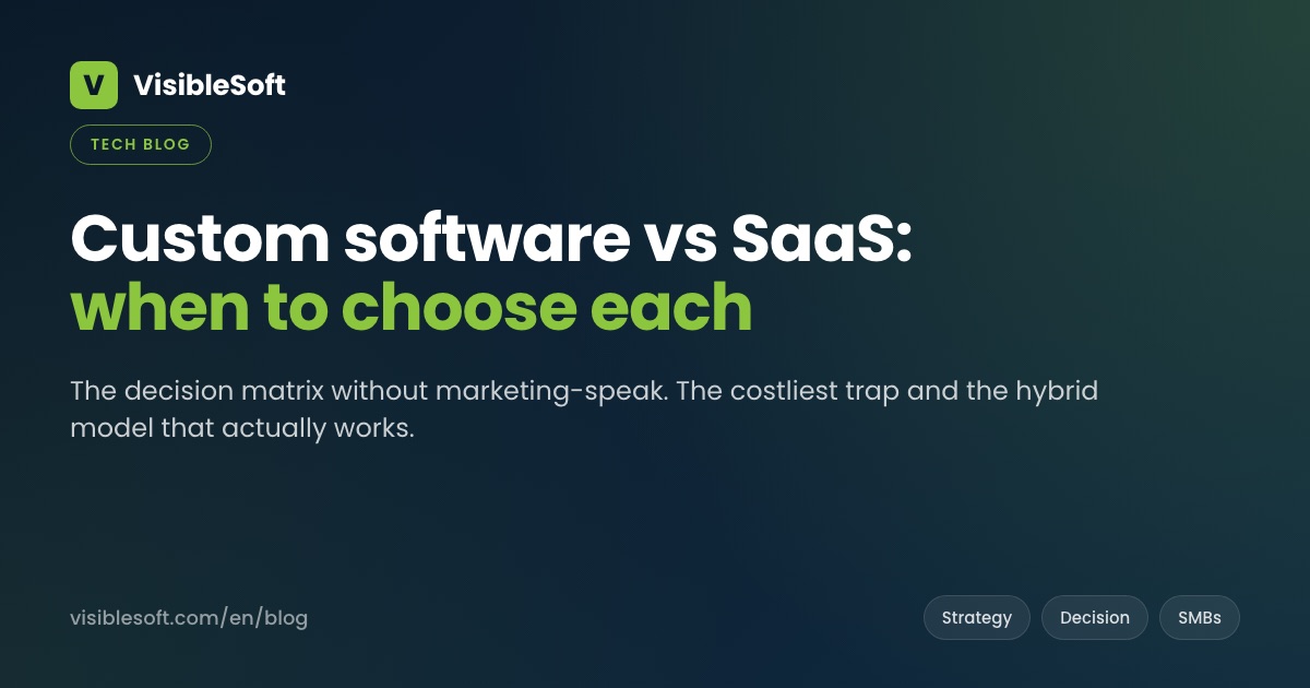 Custom software vs SaaS: when to choose each