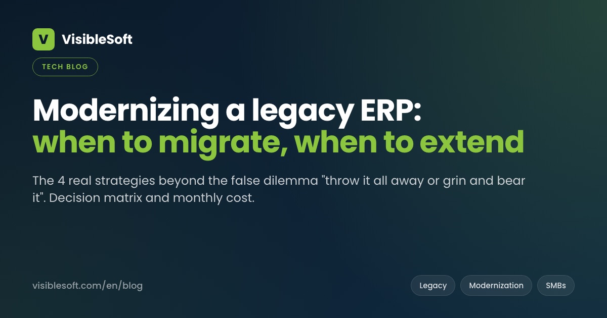 Modernizing a legacy ERP: when to migrate and when not to